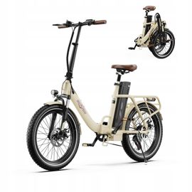 Vélo Électrique Onesport Ot16-2 Adult Step-Through Electric Bicycle, 250w Motor, 17ah Battery, 20*3 Tires, Shimano 7 Speeds - Blanc