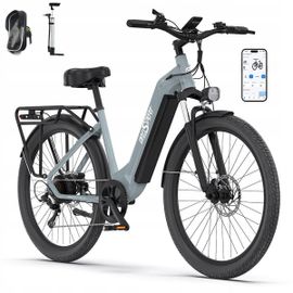Vélo Électrique - Onesport Ot05 - 27,5" - Capteur De Couple - Freins Hydrauliques - 250w - Batterie 18,2ah - Bluetooth App - Gris