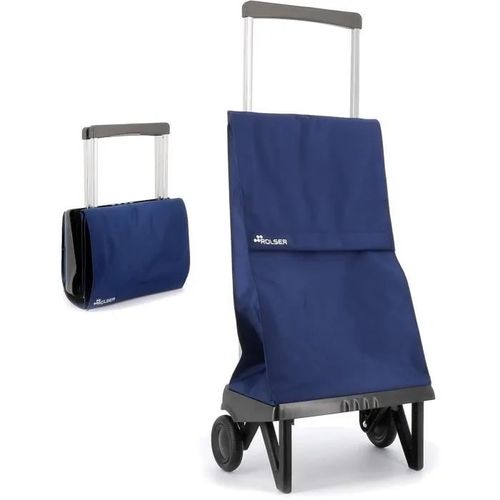 Poussette de marché ROLSER - Sac pliable Plegamatic MF - Bleu - 2 roues