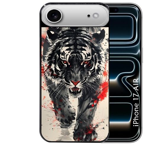 Coque noire pour IPHONE AIR motif tigre japan