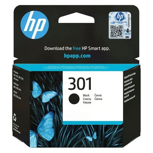 HP 301 - 3 ml - noir - original - cartouche d'encre - pour HP DeskJet 1000, 1010, 1050 AiO, 1050A AiO, 1510 AiO, 2000, 2050 AiO, 2050A AiO, 2510 AiO, 2540 AiO, 3000, 3050 AiO, 3050A eAiO, 3510...