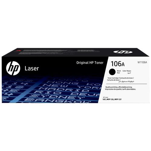 HP 106A - Noir - original - cartouche de toner (W1106A) - pour Laser 107, MFP 135, MFP 137