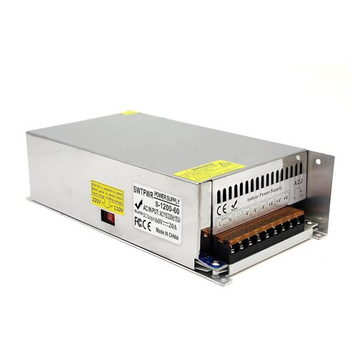 Transformateur d'alimentation AC/DC 60 V 20 A 1200 W, alimentation à découpage 230 V AC/DC, transformateur 60 V industriel pour LED, vidéosurveillance, radio,