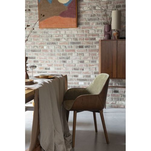 Fauteuil design en tissu vert