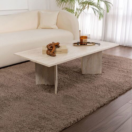 Table basse en aggloméré sabin travertine
