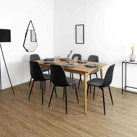 Table extensible en bois 160 x 200 cm paxton