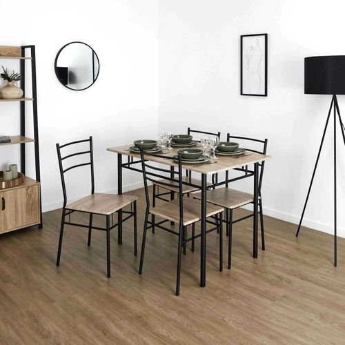 Ensemble table de repas avec 4 chaises loka
