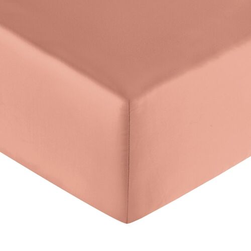 Drap Housse Satin Cuivre 140x200 Cm