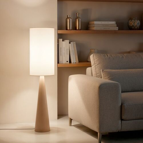 Lampadaire En Métal Et Tissu H130cm - Beige