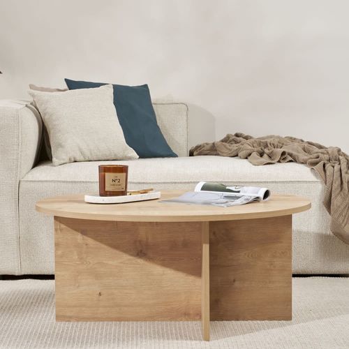 Table basse ronde en bois ø90cm - Bois clair