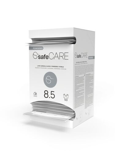 Gants Latex stérile en caoutchouc naturel poudrés Taille 8.5 - Boite de 50 paire