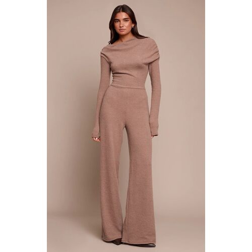 Femme Combinaison Large Côtelée Avoine À Col Asymétrique | Taille 44