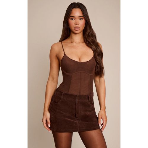 Femme Body Stretch Chocolat À Bretelles Fines | Taille 34
