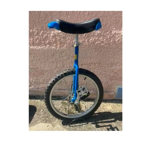 Street 20" Petit Run Monocycle Bleu Velo 1 Seule Roue Unicycliste S'Entraîne Participe Compétition Réalise Vidéo Exploit Technic Style Notion Difficulté Risk Amplitude Original Vitesse Exécution Innov