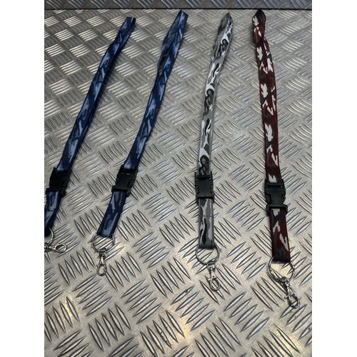 Lot 4 Collier Sangle Porte Cles Cou Style Camo