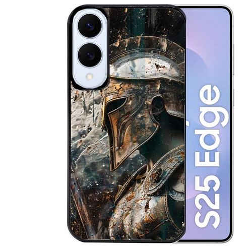 Coque noire pour Galaxy S25 EDGE spartan guerrier