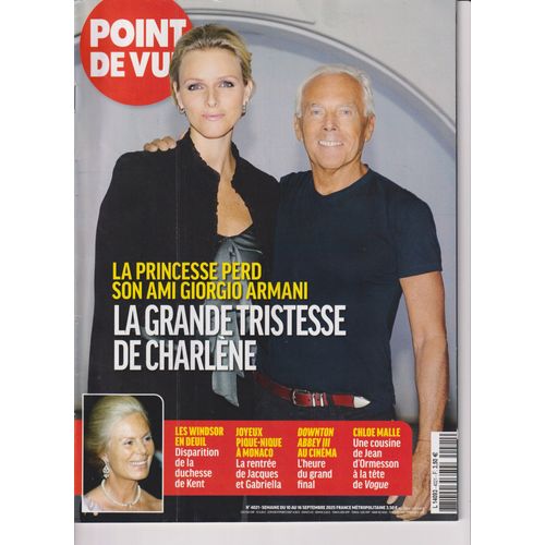 Point De Vue N°4021 La Princesse Perd Son Ami Giogio Armani