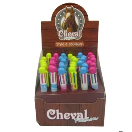 Stylo 6 Couleurs - Stc Pro - Cheval - Envoi Aléatoire - Mixte - Pointe Fine