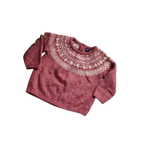 Pull Bordeaux Clair Imprimée 12mois