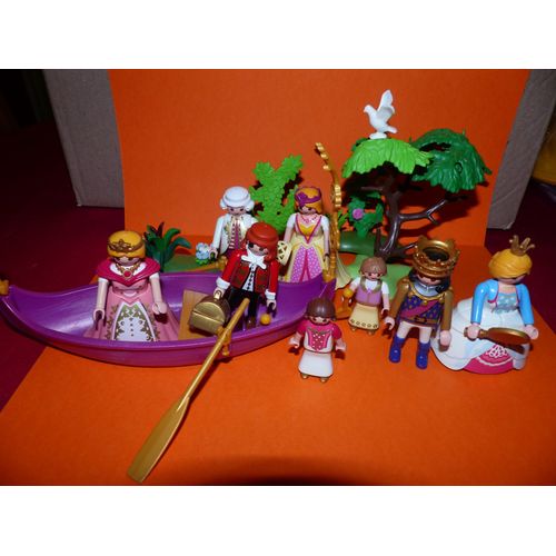 gros lot playmobils barque royale et roi princesses etc