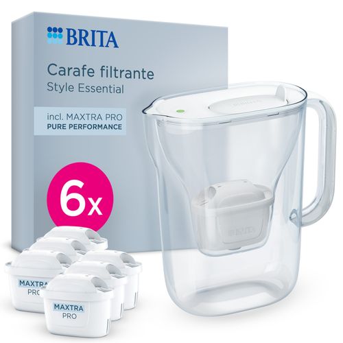 Carafe Filtrante Style Essential Avec 6 Filtres Maxtra Pro Pure Performane Brita
