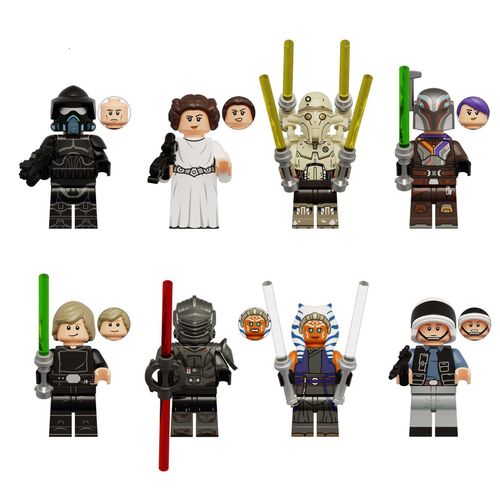 8 pièces star wars série mini figurine set hu yang Professeur Ashoka Jouets Pour Enfants-Convient pour une collection ou comme cadeau