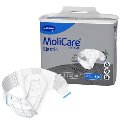 Molicare - Couche Adulte 10 Gouttes - Premium Elastic Large - Sachet De 14 Pièces