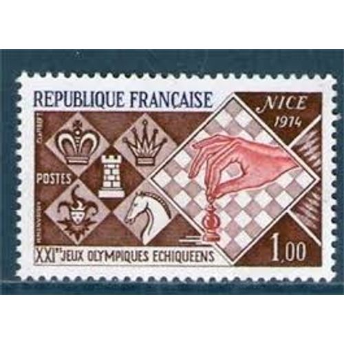 21èmes Jeux Olympiques Échiquéens Année 1974 N° 1800 Yvert Et Tellier Luxe