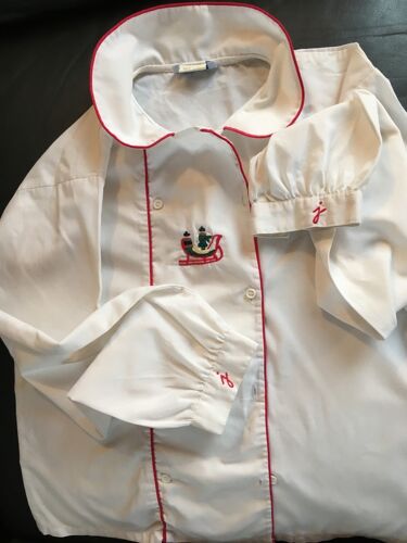 Chemisier Blanc Avec Broderie " Jacadi " Taille 10 Ans