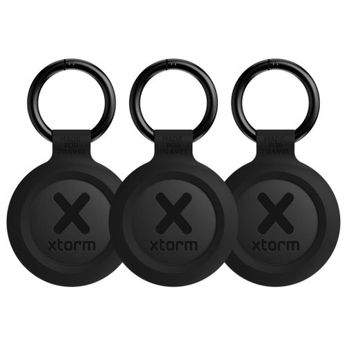 xtorm TravelTag XTAG2GA11-3PACK - Balise Bluetooth anti-perte - pour Android et iPhone, résistant à l'eau - noir charbon (pack de 3)