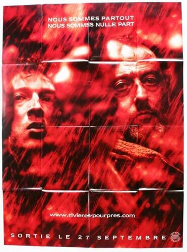 Les Rivières Pourpres / Affiche Cinéma Originale Préventive 120x160 Cm Pliée. Jean Reno - Vincent Cassel - Année 2000