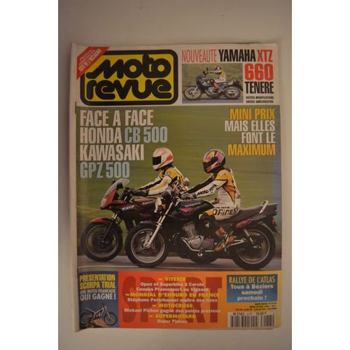 Moto Revue 3137 De 1994 Kawasaki Gpz500s,Honda Cb500,Yamaha Xtz660 Tenere,Scorpa 294 Works