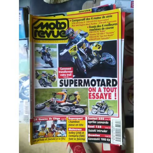 Moto Revue 3385 De 1999 Suzuki Vl125 Intruder,Ktm 640 Duke 2,Hva 610tee,Ktm 640 Sm,Muz Baghira Black Panther,Ktm 670 Lc4,Hva 610te,Yamaha Yzf400f,Hva 410te,Suzuki Dr650sm,Aprilia Leonardo 250,Kawasa