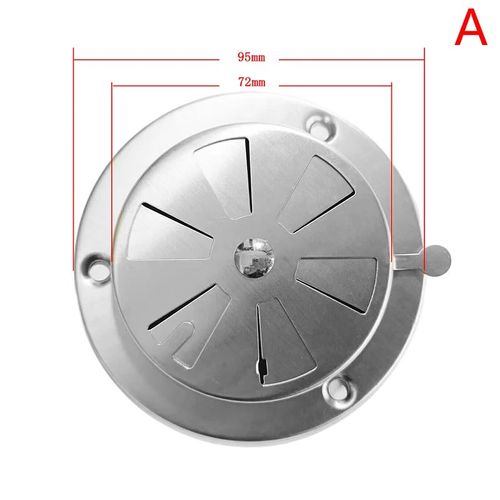 Grille d'aération réglable en acier inoxydable, grilles de ventilation, conduit rond, grille de barbecue, cuisinière accessible aux fumeurs, 95mm, 125mm 95MM