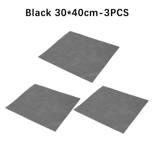 Tapis de barbecue résistant aux hautes températures, tapis en maille, doublure de barbecue découpable, tapis de barbecue de qualité alimentaire pour tranches de viande,Quadrate B-3PCS