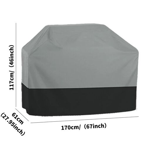 Housse de protection pour barbecue en tissu Oxford 210T, imperméable, pour four, jardin, résistante aux UV, robuste, pour gril en carbone 170x61x117cm