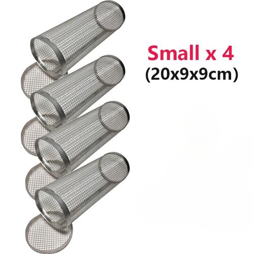 Grille De Barbecue, Cages De Barbecue, Ustensiles De Cuisine De Pique-Nique De Camping, Barbecue Rond D'extérieur, Grille De Feu De Camp, Panier De Gril Roulant Small Basket X4