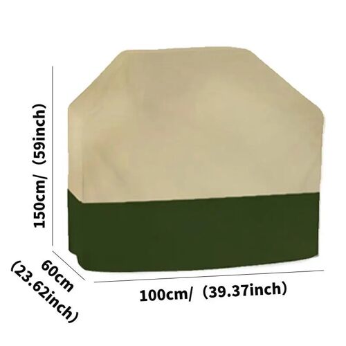 210D Beige vert barbecue gril couvre robuste étanche extérieur BBQ couverture lourde gaz Charbroil couverture housse de protection 210D 100x60x150cm