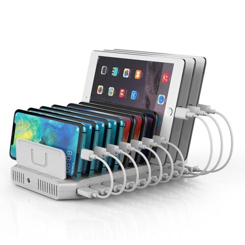 Socle De Charge - Unitek - Smart Charging Station - 2.4 A - 10 Connecteurs - Universel