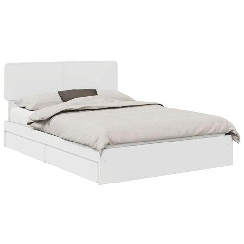 vidaXL Lit de Rangement Blanc 150 x 200 cm Bois d'ingénierie