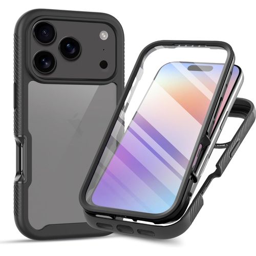 Coque 360 degrés intégrale pour Apple iPhone 17 Pro 5G Protection arrière Avant noir - XEPTIO