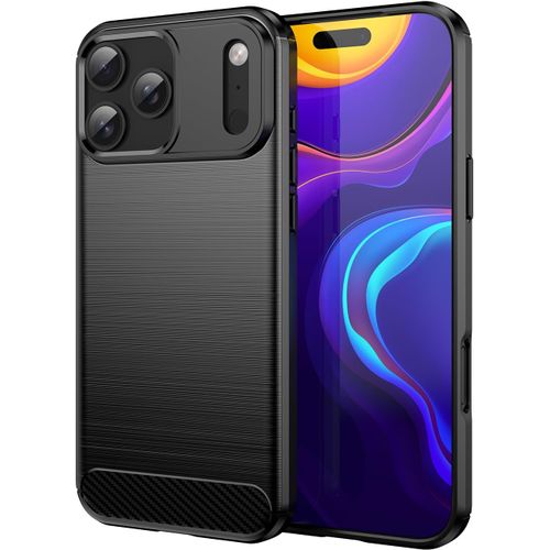 Coque protection brossée noire pour Apple iPhone 17 Pro 5G souple Antichoc XEPTIO