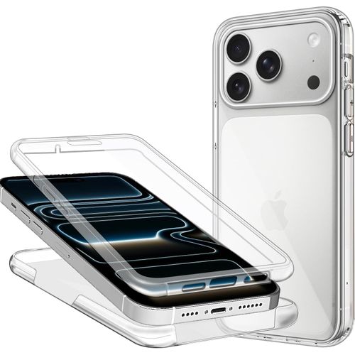 Coque 360 degrés intégrale pour Apple iPhone 17 Pro Max 5G Protection arrière PC Case et Avant en TPU Transparente - XEPTIO
