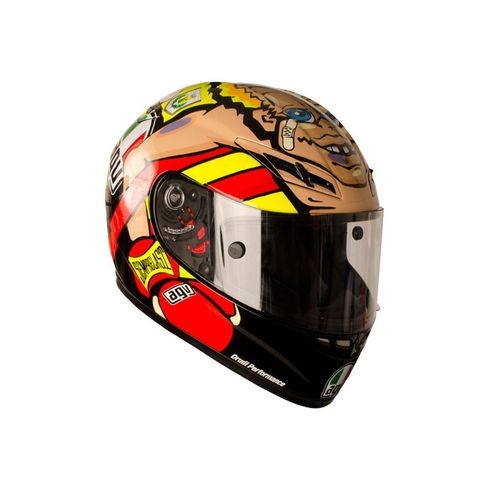 Valentino Rossi Casque Réplique miniature 1:5 Mini Casque –VR46 MotoGP_GP MISANO 2012, Unisexe
