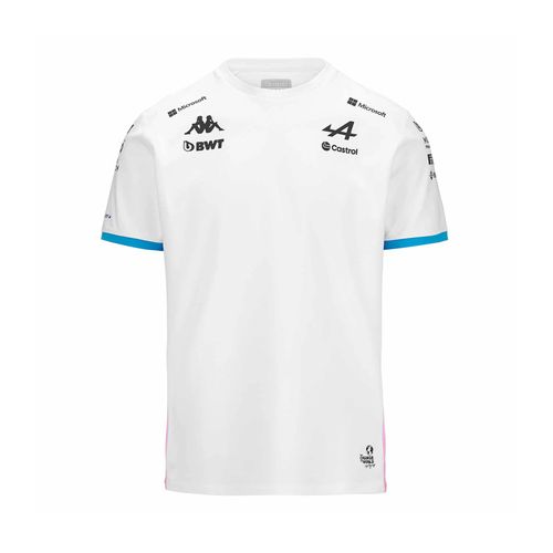 T-Shirt Adiry Bwt Alpine F1 Team Enfant Blanc Bleu Rose