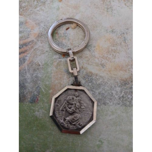 Porte Clé Saint Christophe Neuf Argent