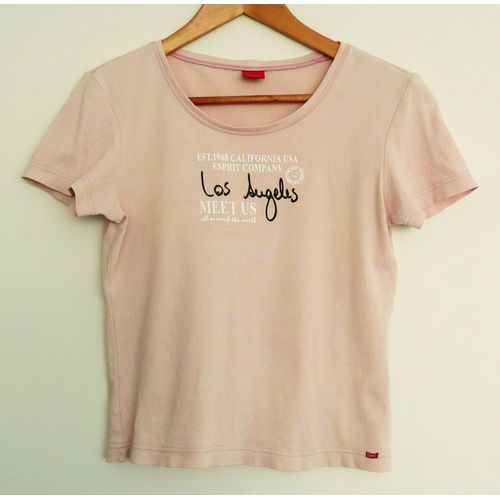 T Shirt Rose. Los Angeles. Esprit. Coton. Taille 38
