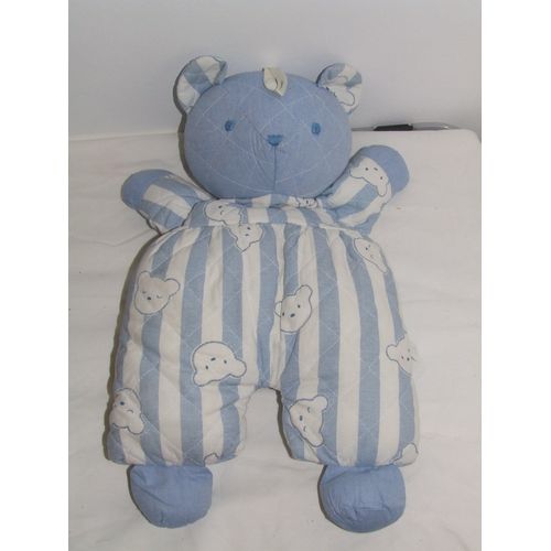 ours carrefour range pyjama bleu rayon blanc peluche 48 cm