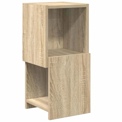 vidaXL Meuble d'angle Blanc 25,5x25x55cm Bois d'ingénierie