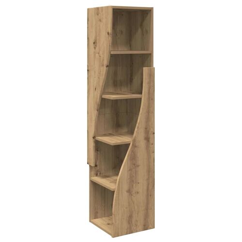 vidaXL Meuble d'angle Blanc 32x32x140cm Bois d'ingénierie